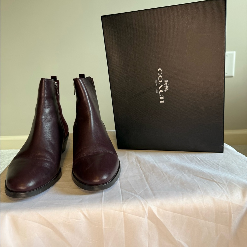 Coach Brown Leather Chelsea Boots